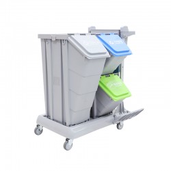 施達 靈動型分類回收清潔車 配工具袋 50L分類箱x1 25L分類箱x2